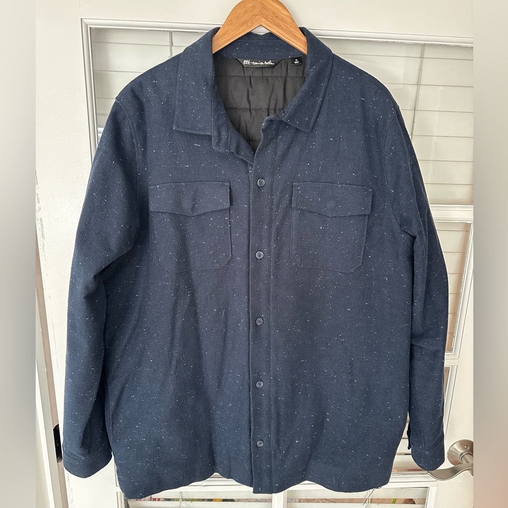 Travis Mathew Shirt Jacket in Navy